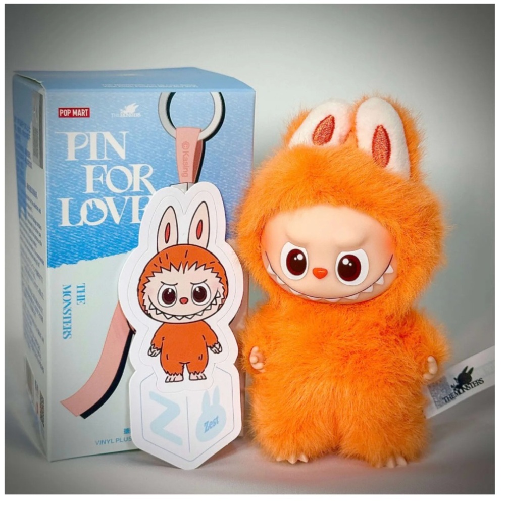 SOLD-Authentic Pop Mart Orange Pin For Love (Z) Labubu 🧡